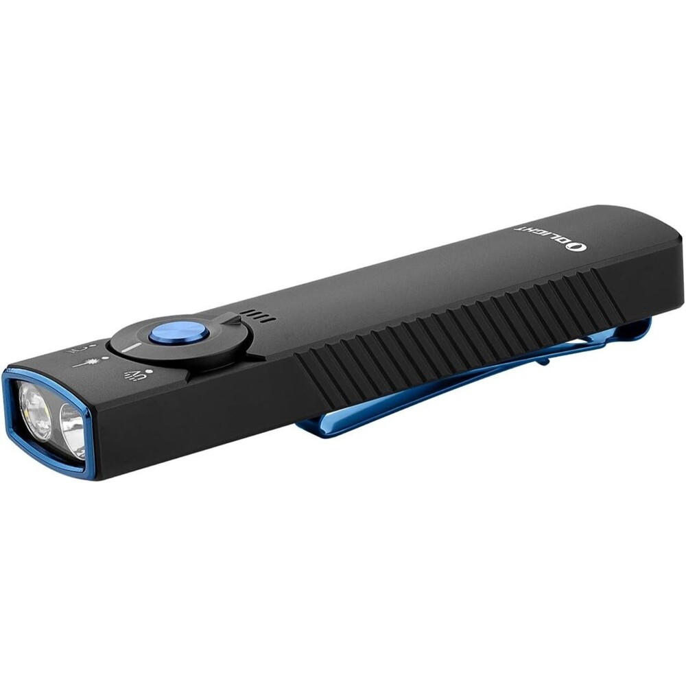 OLIGHT Arkfeld Pro Rechargeable EDC Flat Flashlight Black CW UV Light Green Beam